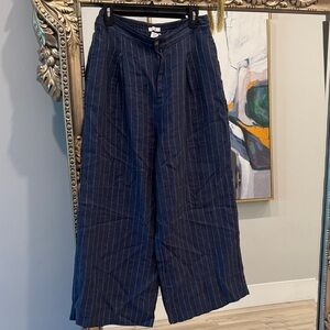 H by Halston Navy Striped Pants
